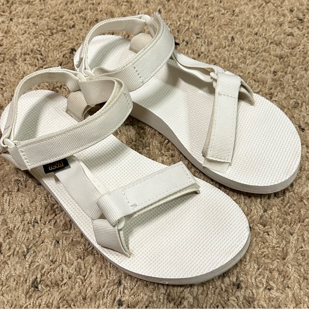 All WHITE Teva Sandals 🩴